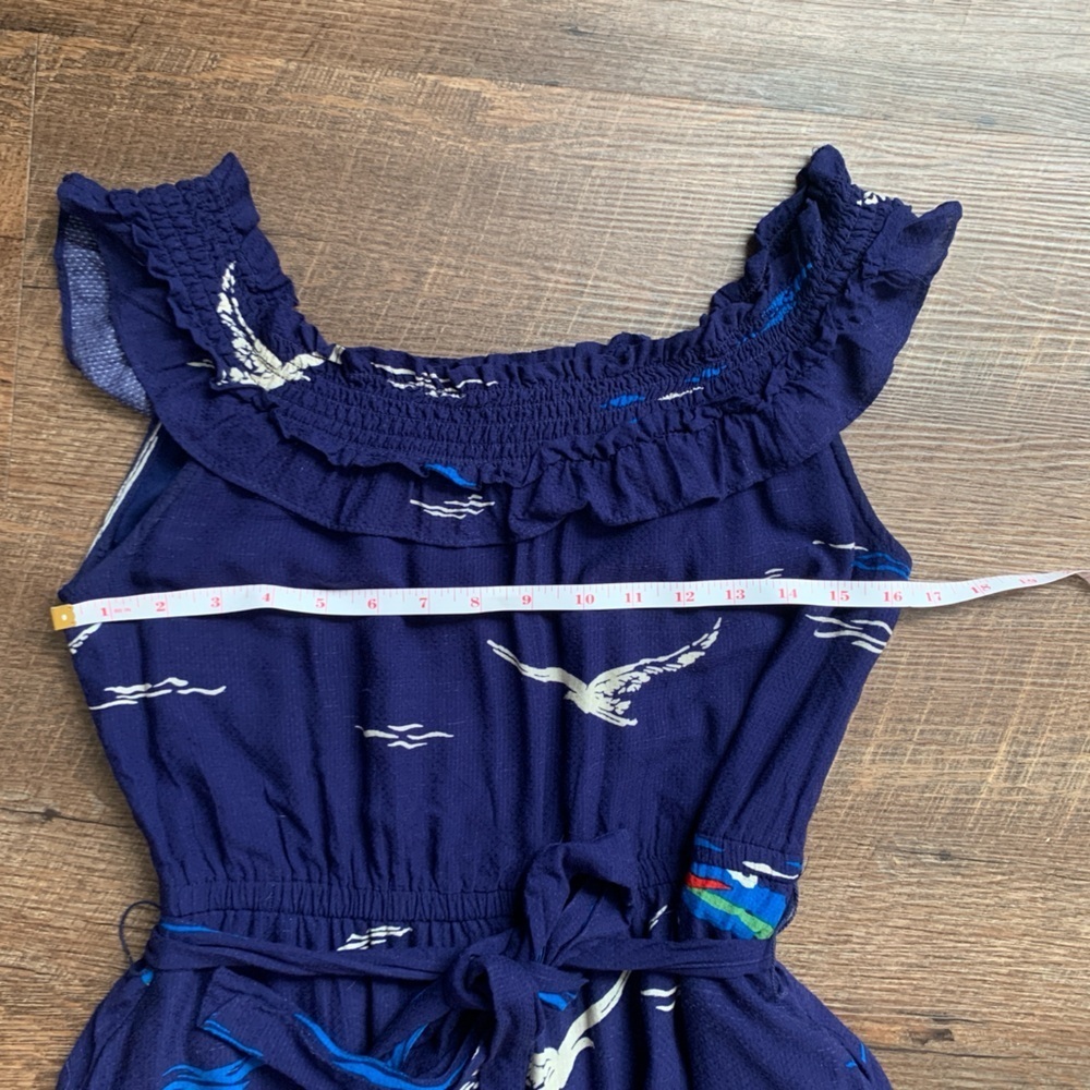 48 of 52 Conversations Anthropologie off shoulder nautical lighthouse dress sz 4 - Picture 5 of 13